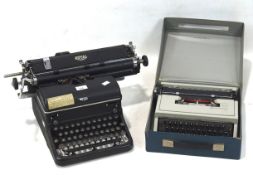 Three vintage typewriters,