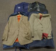 A collection of men's tweed jackets, assorted size, including examples by Austin Reed,