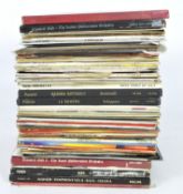 A collection of vinyl records,
