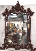 A 20th century wall mirror,