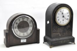 Two 20th century mantle clocks,
