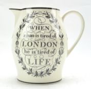 A large cream glazed Wedgwood of Etruria jug, 'The London Jug',