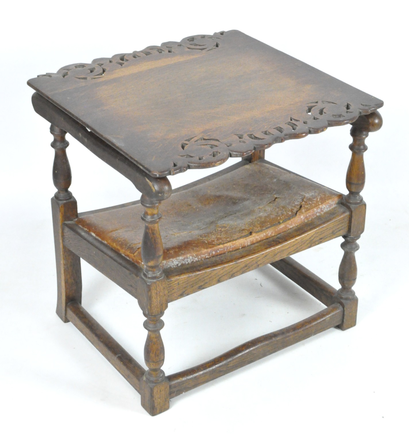 A late 19th century oak metamorphic chair, - Image 2 of 2