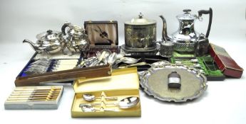 A collection of 19th and 20th century silver plate,