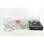 A collection of assorted glassware,