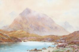 William R Hayles (British, late 19th-20th century) Crib Goch, Snowdon, watercolour,