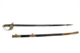 A 19th century Naval officer's 'Master at Arms' sword,