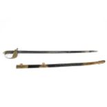 A 19th century Naval officer's 'Master at Arms' sword,