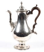 A Sheffield Plate coffee pot and cover,