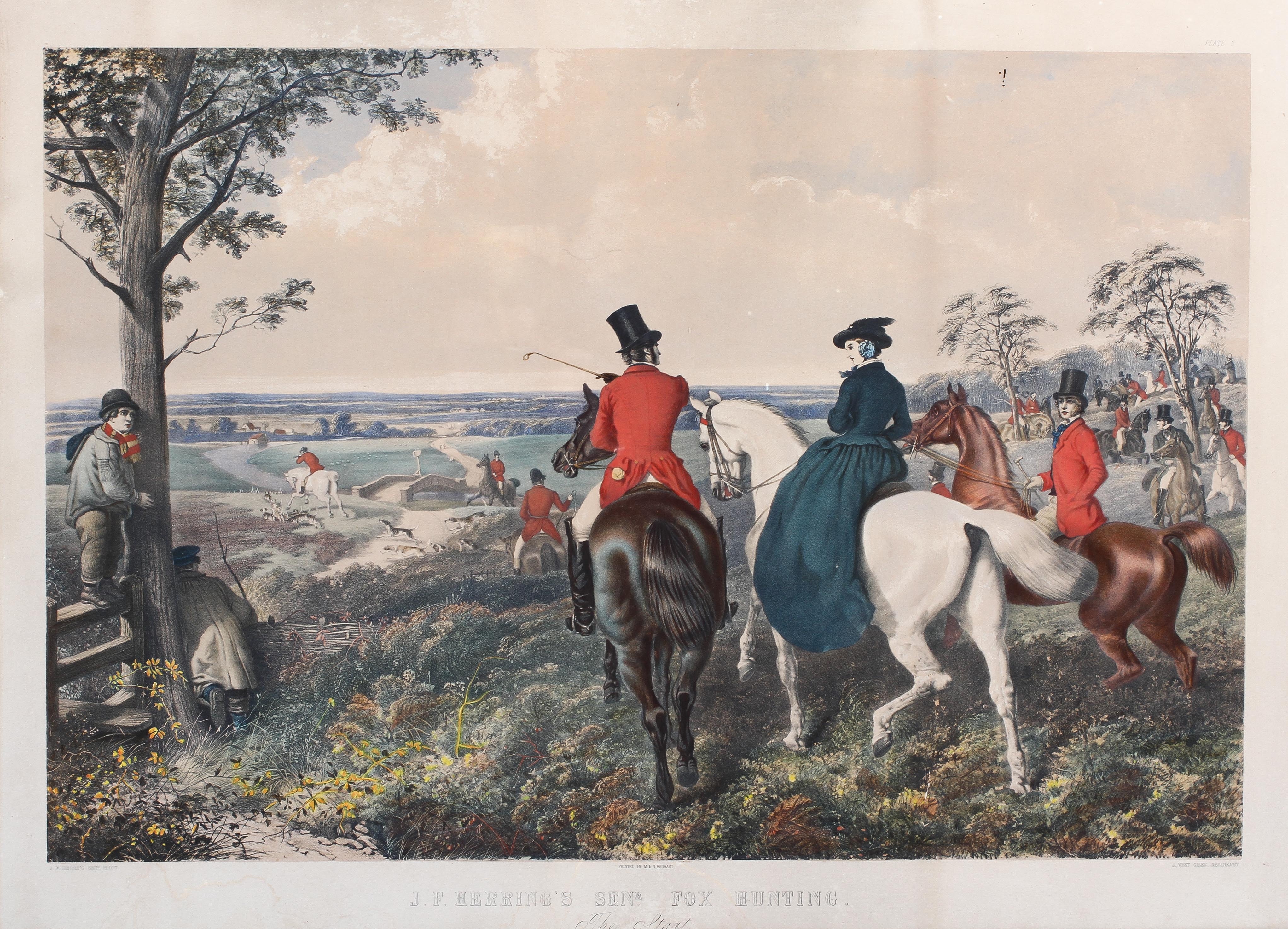 Four late 19th/early 20th century coloured etchings by M&N Hanhart,of hunting scenes, - Image 5 of 7