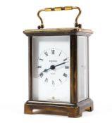 A Bayard eight day brass carriage clock,