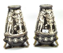 A pair of Ayr pottery vases,