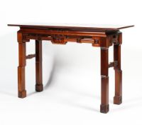 A contemporary Chinese carved hardwood altar table,