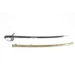 A Victorian Cavalry sword, with single curved fullered blade