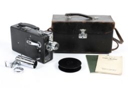 A cased early 20th century Kodak Cine camera model K, bearing US patent numbers