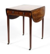 A Regency mahogany marquetry Pembroke table,