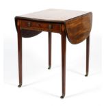 A Regency mahogany marquetry Pembroke table,