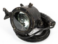 A ship's signaller lamp with maker's plaque: Admiralty, Pattern 511E lantern portable signaller,