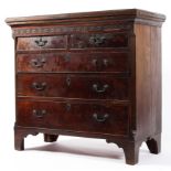 A Georgian mahogany chest of drawers,