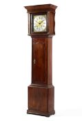 A late 18th century oak longcase clock by Isaac Hewlett of Bristol,