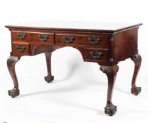 A George III style mahogany desk or table, early 20th century,