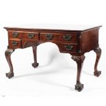 A George III style mahogany desk or table, early 20th century,