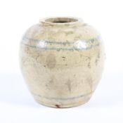 A Korean stoneware ginger jar, possibly Joseon dynasty 18th century,