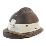 A WWII French Adrian Defence Passive DP - Civil Defence army helmet,