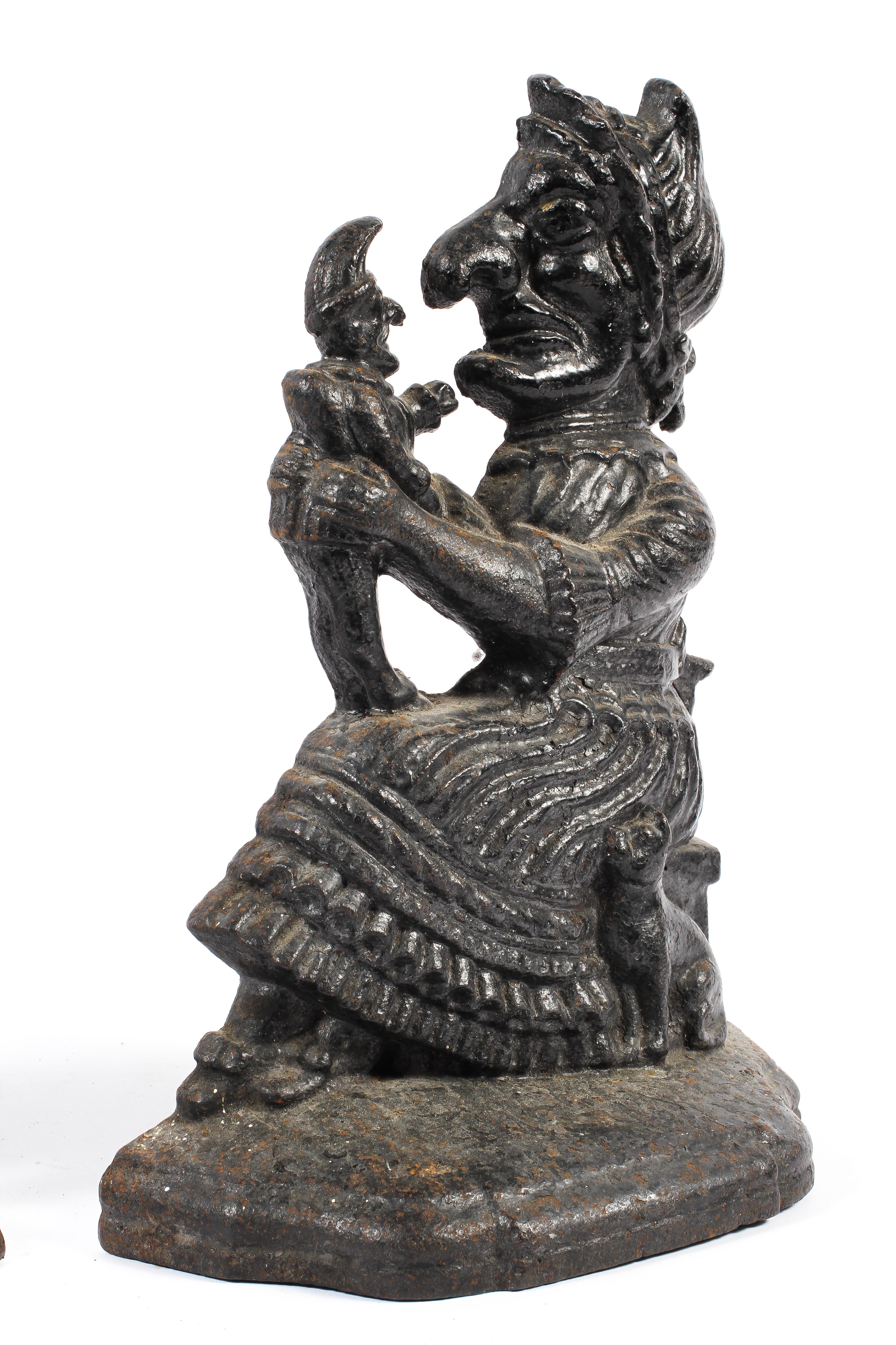 A pair of cast metal Punch and Judy doorstops, - Image 3 of 3