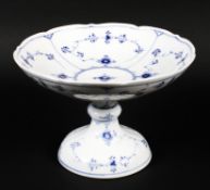 A Royal Copenhagen tazza, late 19th/early 20th century, printed green and blue marks,