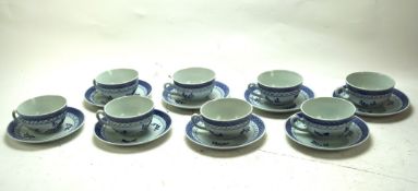 A set of eight Royal Copenhagen cups and saucers,