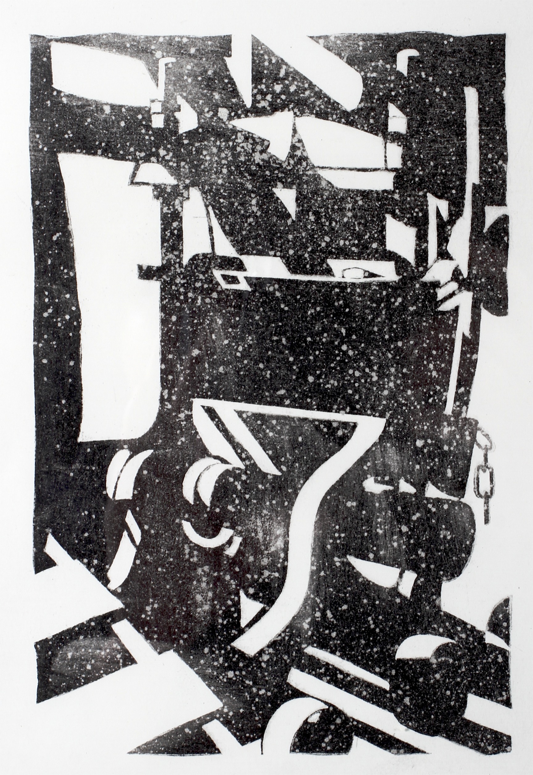 John Wakefield, (British, 21st Century School), two abstract black and white prints and quadriptypch - Image 2 of 8