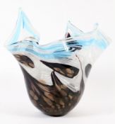 A large Art Glass Murano style handkerchief vase,