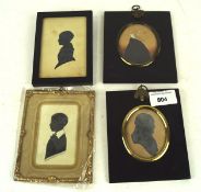 Four late 19th-early 20th century profile portraits,