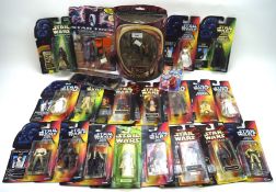 A collection of Star Wars figures together with a Lord of The Rings figure of Merry and Pippin