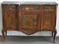 A marble top cabinet