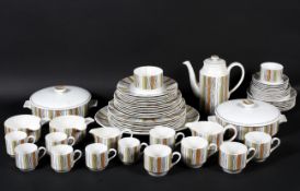 A Midwinter mid-century Queensbury pattern part dinner and coffee-service.