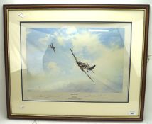 A signed print of an aircraft by Robert Taylor, titled 'Ramrod 792',