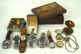 A collection of vintage watches and pocket watches, to include a gents Seiko automatic,
