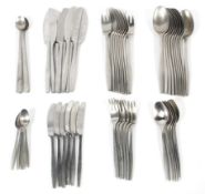 A collection of Dansk Design stainless steel cutlery designed by Jens Harald Quistgaard (1919-2008),