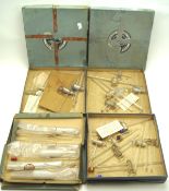 A collection of vintage lab related glassware,