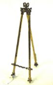 An unusual contemporary silver gilt artist's easel,