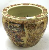 A 20th century Chinese ceramic fish bowl in Japanese Satsuma style,
