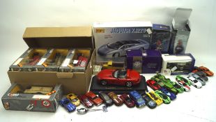 A selection of diecast vehicles, including cars and commercial vehicles by Corgi, Meisto,