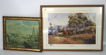 A D'Arcy William Doyle limited edition signed print and a canvas print,