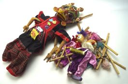 A selection of vintage puppets,