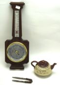 Assorted wares, to include a Shortland wall barometer,