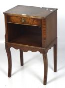 A reproduction Victorian bedside cabinet,