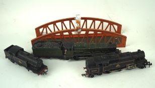 Three mid 20th century OO gauge electric locomotives, including a Hornby no.80054.
