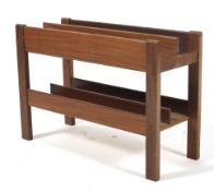 A 20th century teak magazine rack . 51cm x 21cm x 35cm.